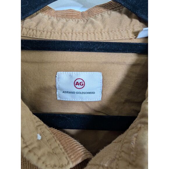 Adriano Goldschmied AG Corduroy Button Down Shirt Size M Brown Rugged Workwear - Picture 6 of 6